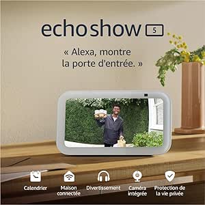 Echo Show 5 (Newest gen) I Smart display and alarm clock with clearer sound I Cloud blue - Image 1