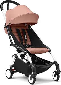 Stokke YOYO3 6+ Stroller - White Frame + Colour Pack 6+ Ginger + Hood - Easy Folding, Lightweight & Compact - Cabin Luggage Compatible - Image 1