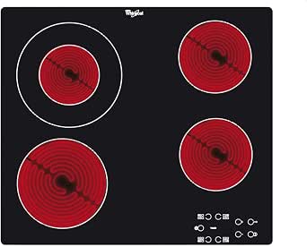 Whirlpool AKT 8130 NE hob (Built-in, Ceramic, Glass-Ceramic, Black, Red, Glass, Touch) - Image 1
