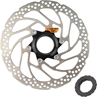 Bike Central Lock Brake Disc Rotor 160mm Compatible with Shimano SM-RT30 Disc Brake Disc with Lock Cover, Suitable for Road Bike MTB BMX Bike - Image 1