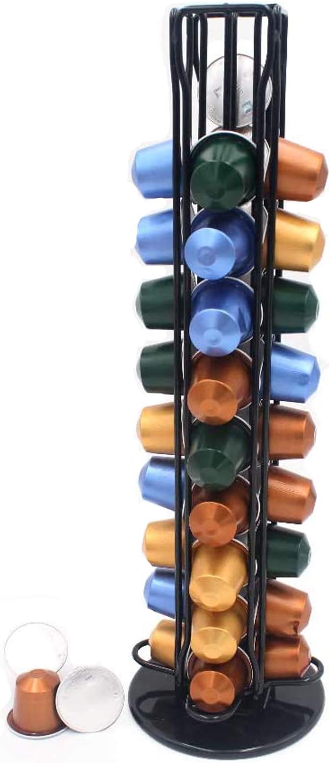 XIAPIA Capsule Storage for Nespresso, Pod Holder for Nespresso 360 Degrees, Coffee Capsule Dispenser 40pcs, Coffee Sapsule Stand Pod Holder, Ideal Birthday Christmas Gift - Image 1
