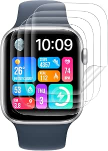 Carantee 4 Pieces TPU Screen Protectors for Apple Watch 7/8/9 41 mm Tempered Glass Film - Image 1