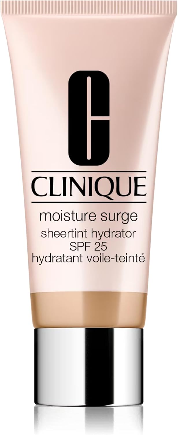 Clinique Moisture Surge Soin Hydratant Voile Teinté SPF 25 | Fluide Teinté Hydratant Large spectre SPF 25 | Couvrance légère, Fini naturel, sans corps gras 40 ml - Image 1