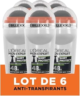 L'Oréal Men Expert - Déodorant Bille Anti-Traces pour Homme - Efficacité 48h - Shirt Protect - 6 x 50 ml - Image 1