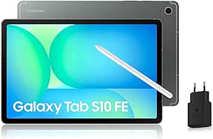 Samsung Galaxy Tab S10 FE, Android WiFi Tablet 10.9 Inches 128 GB, S Pen Included, IP68 Certification, Charcoal Grey, 25W Fast Mains Charger Included, FR Version - Image 1