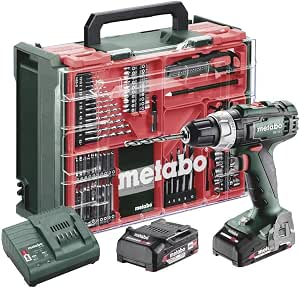 metabo BS 602321710 602321710 Cordless Drill Driver 18 V 2 Ah Li-ION Brushless + 2 Batteries + Case + Charge - Image 1