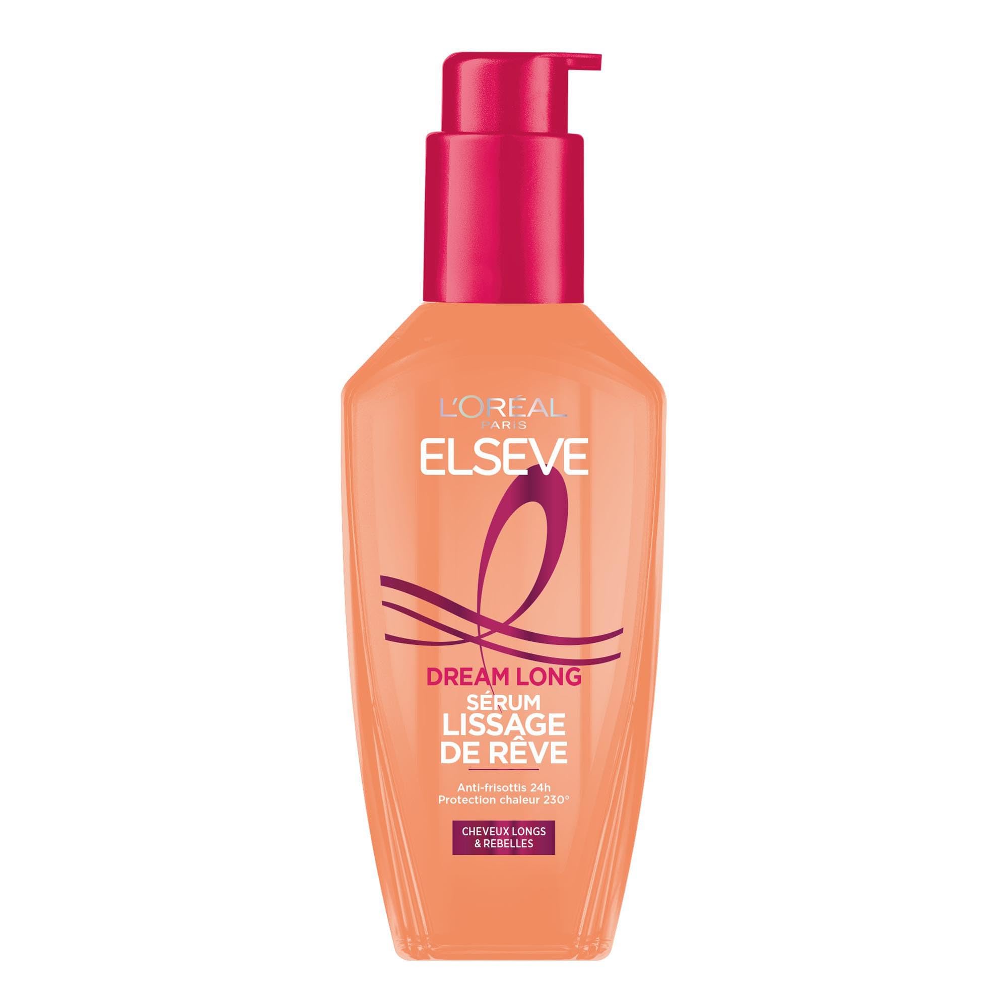 L'Oréal Paris - Dream Smoothing Serum - 230° Heat Protector and Anti-Frizz 24h - Enriched with Vegetable Keratin and Cocoa Butter - All Hair Types - Elseve Dream Long - 100ml - Image 1