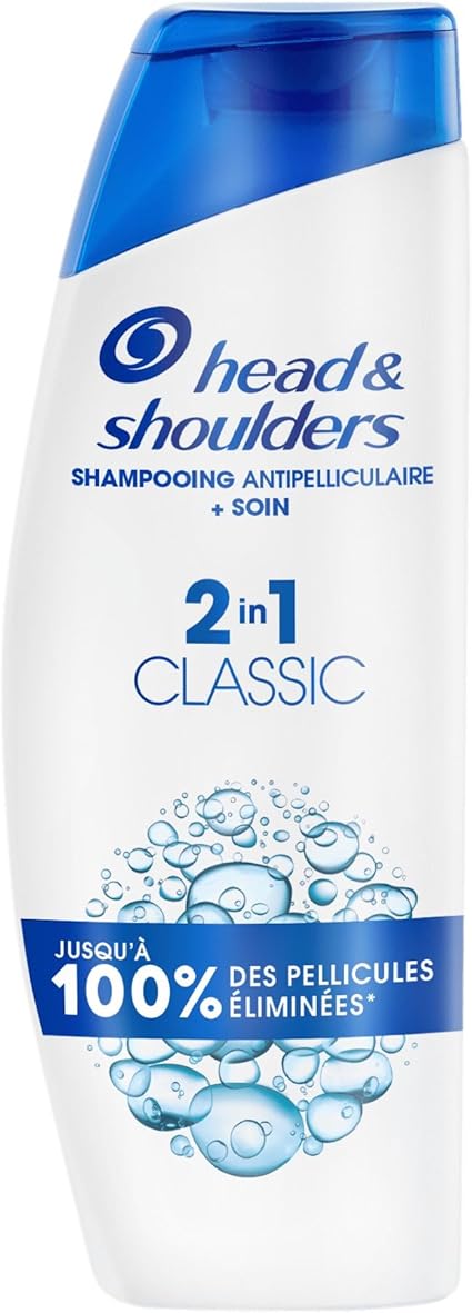 Head & Shoulders Classic 2 in 1 Anti-Dandruff Shampoo 300 ml. Up to 100% of Dandruff Eliminated, Clinically Provented. All Hair Types. Daily Use Refreshing Pack of 1 - Image 1