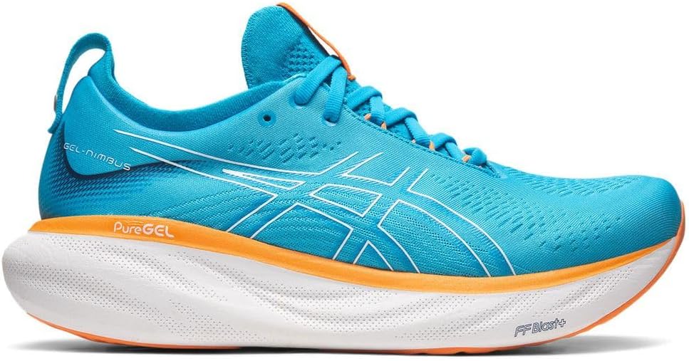 ASICS Nimbus 25 Chaussure de Course sur Route pour Homme Azur Blanc - Image 1