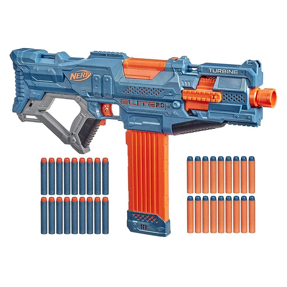 Nerf Elite 2.0 Turbine CS-18 and 30 Official Nerf Elite Darts - Image 1
