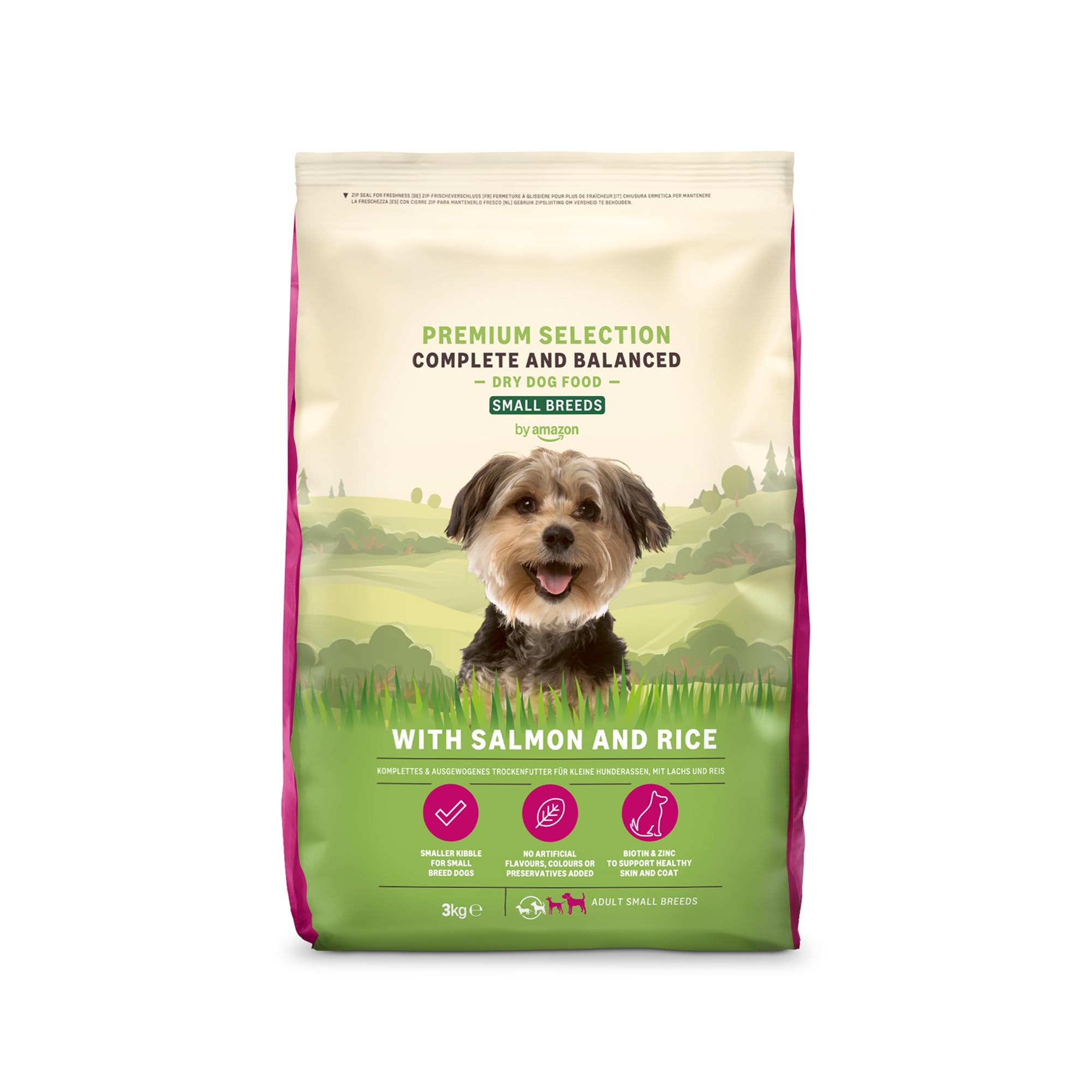 by Amazon Complete Croquettes Complètes Pour Chiens Adultes, Saumon Et Riz, 3 kg (Lot de 1) (Anciennement une marque Lifelong, même produit) - Image 1