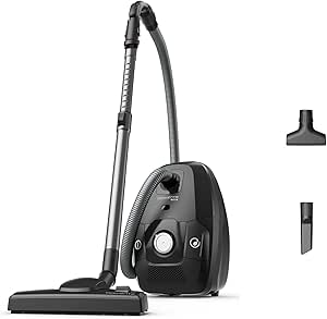 Rowenta Green Force Max Silence Vacuum Cleaner with Bag, 900 W Max, High Filtration, Quiet, Eco-Responsible, Made in France, Black/Aluminium RO6136EA - Image 1