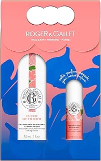 Roger & Gallet - Coffret cadeau Eau Parfumée Bienfaisante Fleur de Figuier 30ml et Parfum Solide - Cadeau Femme - Senteur Fraîche et Relaxante aux Notes Fruitées et Florales - Image 1