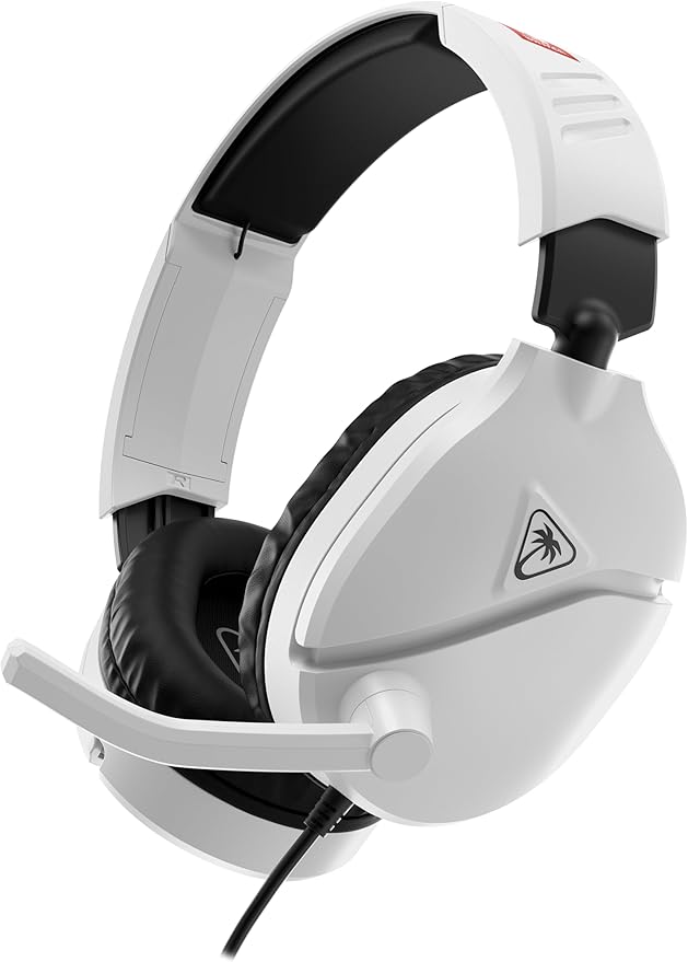 Turtle Beach Recon 70 Blanc Nintendo Casque Gaming Filaire Licence Officielle pour Nintendo Switch 2 avec Microphone à Bascule, Ajustable, Design léger, Commandes sur Le Casque - Image 1