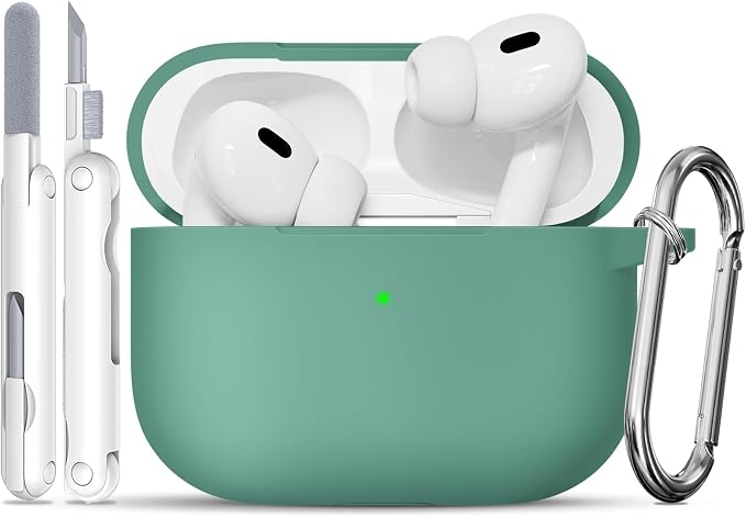 Case for AirPods Pro 2/1. Gen with Cleaner Kit, Silicone Protection Case for Apple Airpods Pro 2019 (2023 USB-C/Lightning Cable) with Keychain [Support Wireless Charging] - Image 1