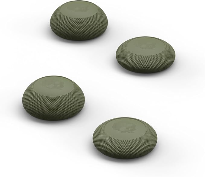 Skull & Co. Convex Thumb Grip Caps Joystick Cap Analog Stick Cap Thumbstick Grip Cover for Nintendo Switch Pro Controller & PS5 / PS4 / Slim/Pro Controller - OD Green, 2 Pairs (4 Pieces) - Image 1