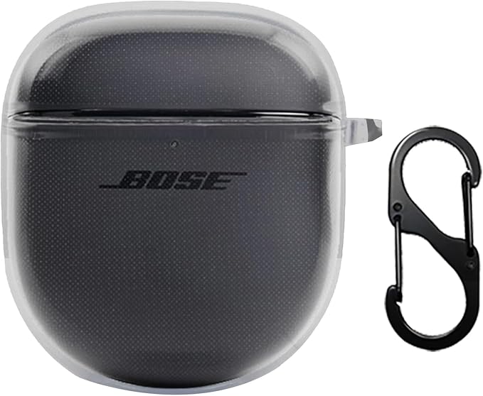 GIOPUEY Transparent Cases Compatible with Bose QuietComfort Earbuds II/Ultra 2023, TPU Case, Case Cover, Lightweight, Shockproof, Portable – Transparent - Image 1