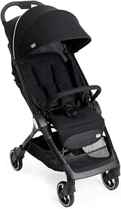 Chicco We Ultra-Compact Pushchair, Ultra-Light Folding, (0 Months to 22 kg), Travel Buggy, Hand Luggage, Reclining with Sleeping Position, Padded Straps, Rain Cover, Black - Image 1