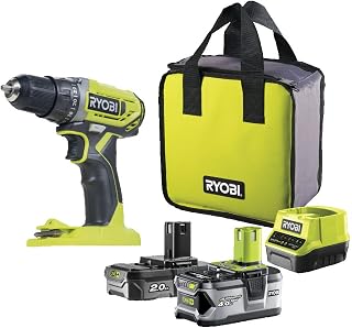 RYOBI - Perceuse-visseuse sans fil 18V ONE+™™ avec 1 batterie lithium 2,0 Ah & 1 batterie lithium 4,0 Ah - R18DD2-242S - Image 1