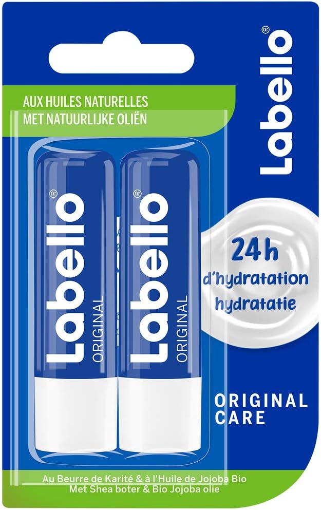 NIVEA Labello Original, Baume à lèvres enrichi en huiles naturelles et à la texture onctueuse, Soin des lèvres Hydratation longue durée pendant 24H - Image 1