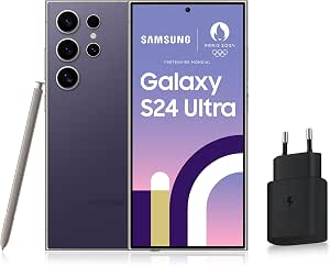 SAMSUNG GALAXY S24 Ultra, 5G Android Smartphone, 512GB, 25W Fast Mains Charger Included [Amazon Exclusive], Unlocked Smartphone, Purple, FR Version - Image 1