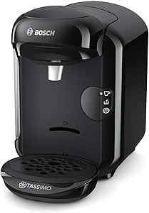 Bosch TAS1402 Tassimo Vivy Coffee Machine, Over 40 Hot Beverages, OneTouch, Coffee Pod Maker, Compact Size, Intellibrew - Colour: Black - Image 1