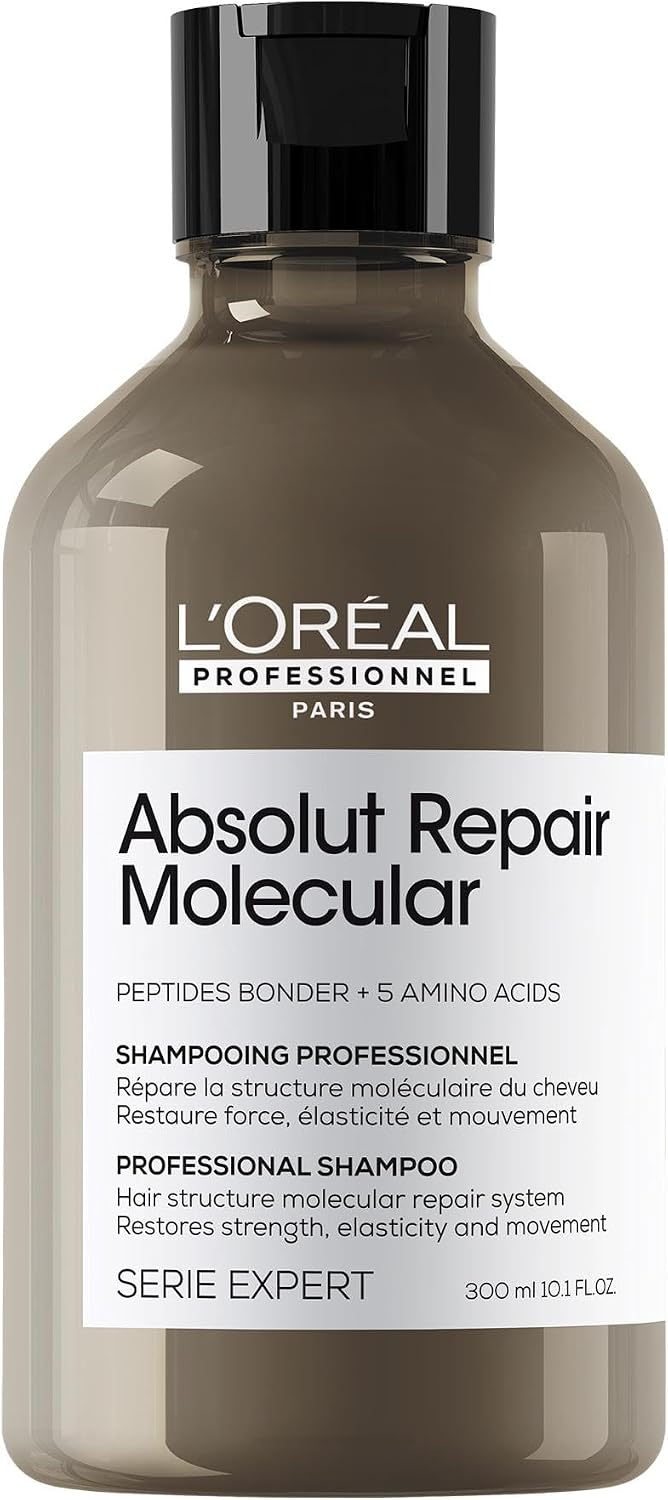 L’Oréal Professionnel, Shampoing Réparateur Sans Sulfate,Tous types de Cheveux Abîmés, Nourrit & Restaure en Profondeur les Dommages de la Fibre, Formule Brevetée, Absolut Repair Molecular - Image 1