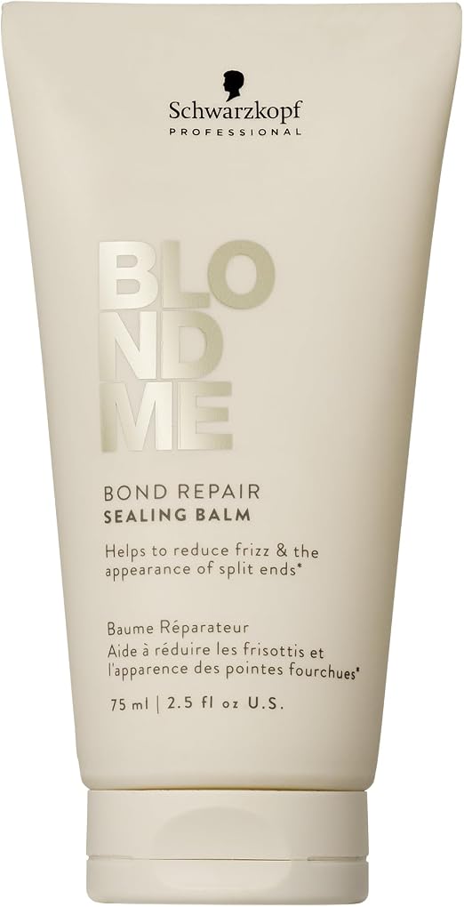 Schwarzkopf Professional BLONDME Bond Repair Sealing Balm Leave-In Care Thermal Protection Frizz Reducing Seal Split Ends Softening and Strengthening 75 ml - Image 1