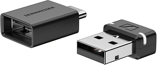 Sennheiser Dongle Bluetooth BTD 600 - Adaptateur USB-A/USB-C avec codecs Audio AptX pour Un Son Stable de Haute qualité - Écoute de la Musique, Passe des appels et Regarde des vidéos - Image 1