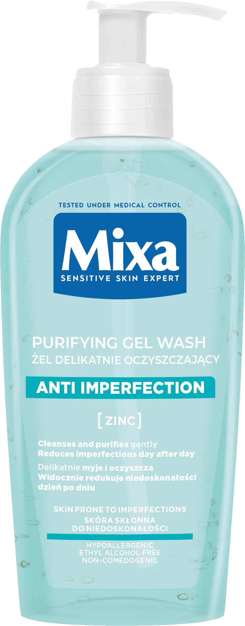 Mixa Expert Face Cleansing Gel for Sensitive Skin, 200 ml - Image 1