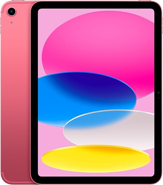 Apple iPad with A16 Chip: 11-inch Liquid Retina Display, 128GB, Wi-Fi 6 and 5G Cellular Connectivity, 12MP Front/Rear Cameras, Touch ID, One-Day Battery Life - Pink - Image 1