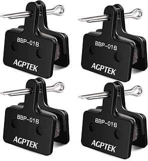 AGPTEK 4 Paires Plaquettes de Frein Vélo à Disque, Bicyclette Patins de Frein Semi-Métalliques pour Shimano TRP Tektro Deore M575 M525 M515 T675 M505 B01S C501 M495 M486 M485 - Image 1