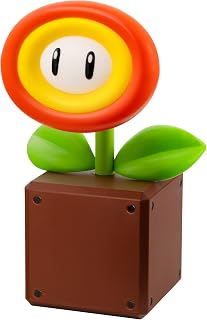 Paladone Super Mario Lampe LED en forme de fleur de feu sous licence officielle Nintendo pour joueurs, alimentation USB, décoration d'intérieur - Image 1