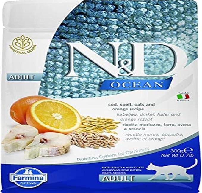 Farmina Ocean Cod Shoulder && Orange Cat Adult - 300g - Image 1