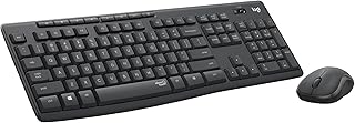 Logitech MK295 Silent ensemble souris et clavier sans fil avec technologie SilentTouch, pavé numérique taille standard, réactivité instantanée sans fil, 90% de bruit en moins, AZERTY Français - Gris - Image 1