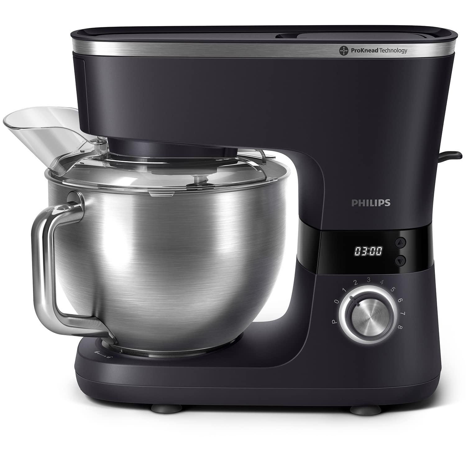 Philips 7000 Series Food Processor - 5.5 Litre, 1000 Watts, 8 Speed, ProKnead Technology, Recipes, Smart LED Timer, Kneading Hook, Whisk and Mixer (HR7962/01) - Image 1