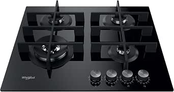 Whirlpool GOWL628NB 60cm Wide 4 Burner Gas Hob 59cm Wide Black - Image 1