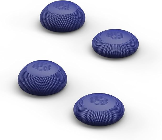 Skull & Co. Convex Thumb Grip Caps Joystick Cap Analog Stick Cap Thumbstick Grip Cover for Nintendo Switch Pro Controller & PS5 / PS4 / Slim/Pro Controller – Neon Blue, 2 Pairs (4 Pieces) - Image 1