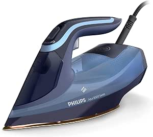 Philips Iron Series 8000 - Steam Iron 3000W, Pressing Effect 240g, Continuous Steam Flow 55g/min, SteamGlide Elite Sole, 300ml Tank, Sky Blue (DST8020/20) - Image 1