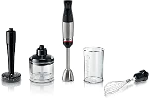 Bosch, Hand Blender, ErgoMaster Series 6, 1000 Watt Air-Cooled Motor, Dynamic Speed Control, QuattroBlade Pro Knife, Accessories Included, MSM6M623          [Energy Class B] - Image 1