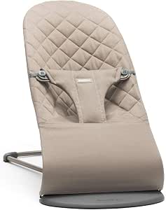 BabyBjörn Bliss Lounger, Woven, Classic quilting, Sand grey - Image 1