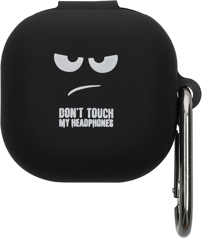kwmobile Earphone Case Compatible with Samsung Galaxy Buds FE Case - Silicone Protective Case - White-Black-Black - Image 1