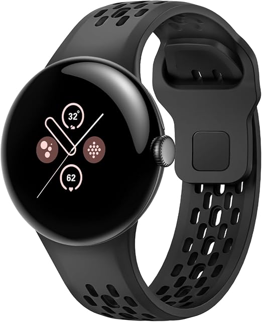 Sport Band Compatible with Google Pixel Watch 3 45mm Strap Breathable Silicone Replacement Strap Compatible with Google Pixel Watch 3 45mm for Women Men - Image 1