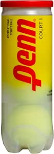 Penn Court 1 Recreational Tennis Balls - Pressurized Felt Tennis Balls for Regular Use - 1 Can, 3 Balls - Image 1