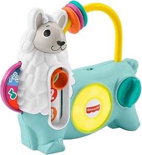 Fisher-Price Linkimals Emma le Lama, version française, jouet électronique pour bébé et tout-petit, jouet lumineux et musical, Jouet Éveil, Dès 9 mois, HNM89 - Image 1