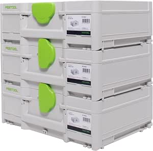 Festool Systainer SYS3 Tool Case M 137 (3 x 204841) 10.4 L 396 x 296 x 137 mm Set of 3 - Image 1