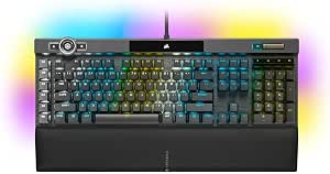 Corsair K100 RGB Mechanical Gaming Keyboard (Cherry MX Speed RGB Silverswitch, 8MB Integrated Storage, Dedicated Multimedia Keys and Volume Control, USB Port Directly on Keyboard) Black - Image 1