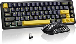 ATTACK SHARK X65 HE Wired Magnetic Keyboard & Mouse Combo Gaming Mouse and R1 Wireless Mouse 59g Ultra-Light (8000Hz, RT 0.01mm, RGB, 65h Battery) – Starry Black - Image 1