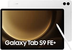 Samsung Galaxy Tab S9 FE+ Tablet, 12.4 Inches Wifi 128GB, S Pen Included, Long Life Battery, IP 68 Certification, Silver, FR Version - Image 1
