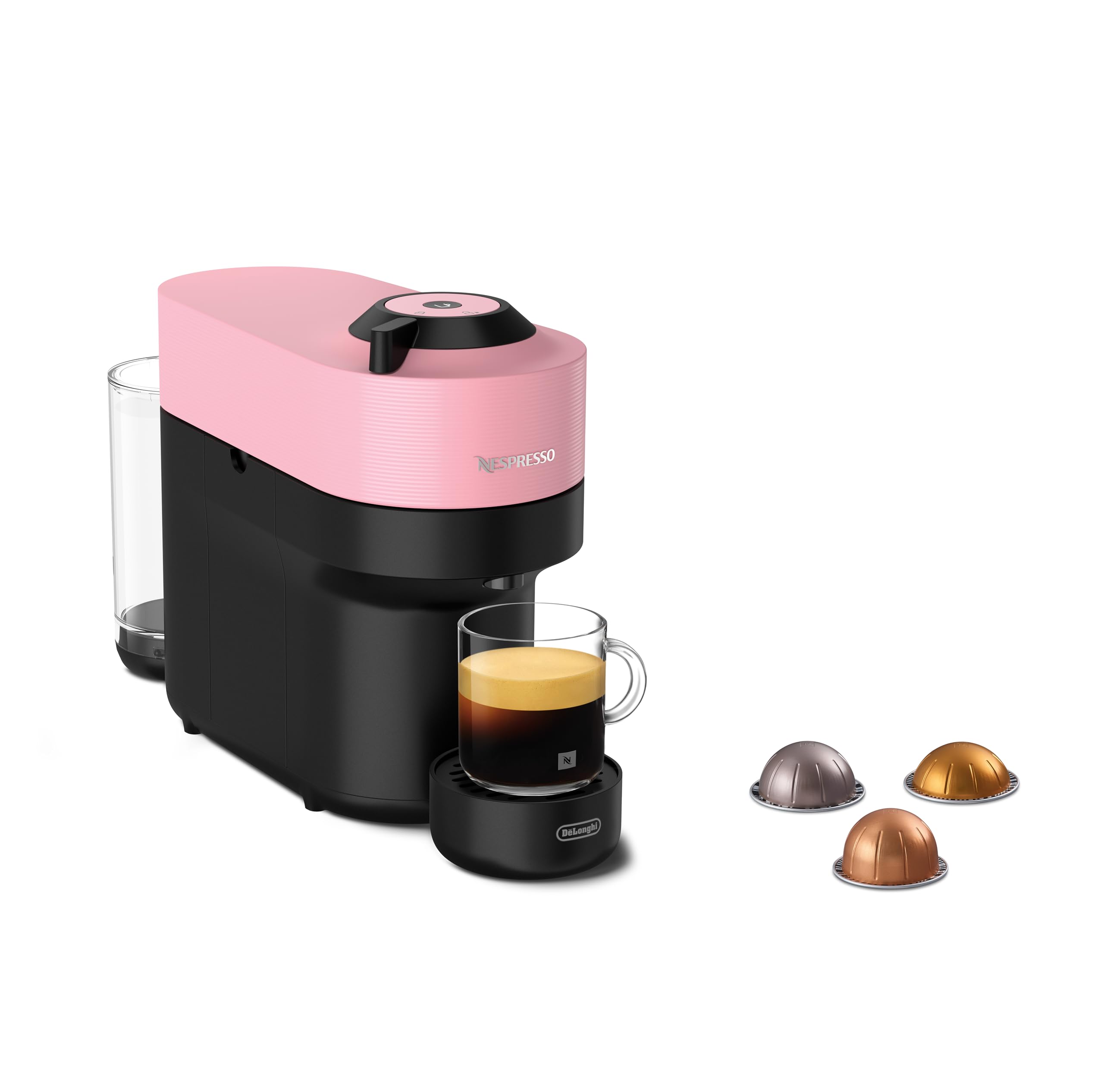 De'Longhi Nespresso Vertuo Pop Coffee Capsule Machine, Centrifusion Technology, 4 Cup Sizes, Set of 12 Capsules Included, Pink (ENV90.P) - Image 1